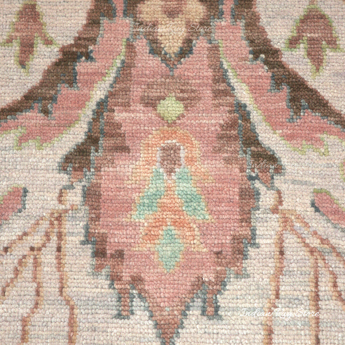 Hand Knotted Oushak Wool Mat