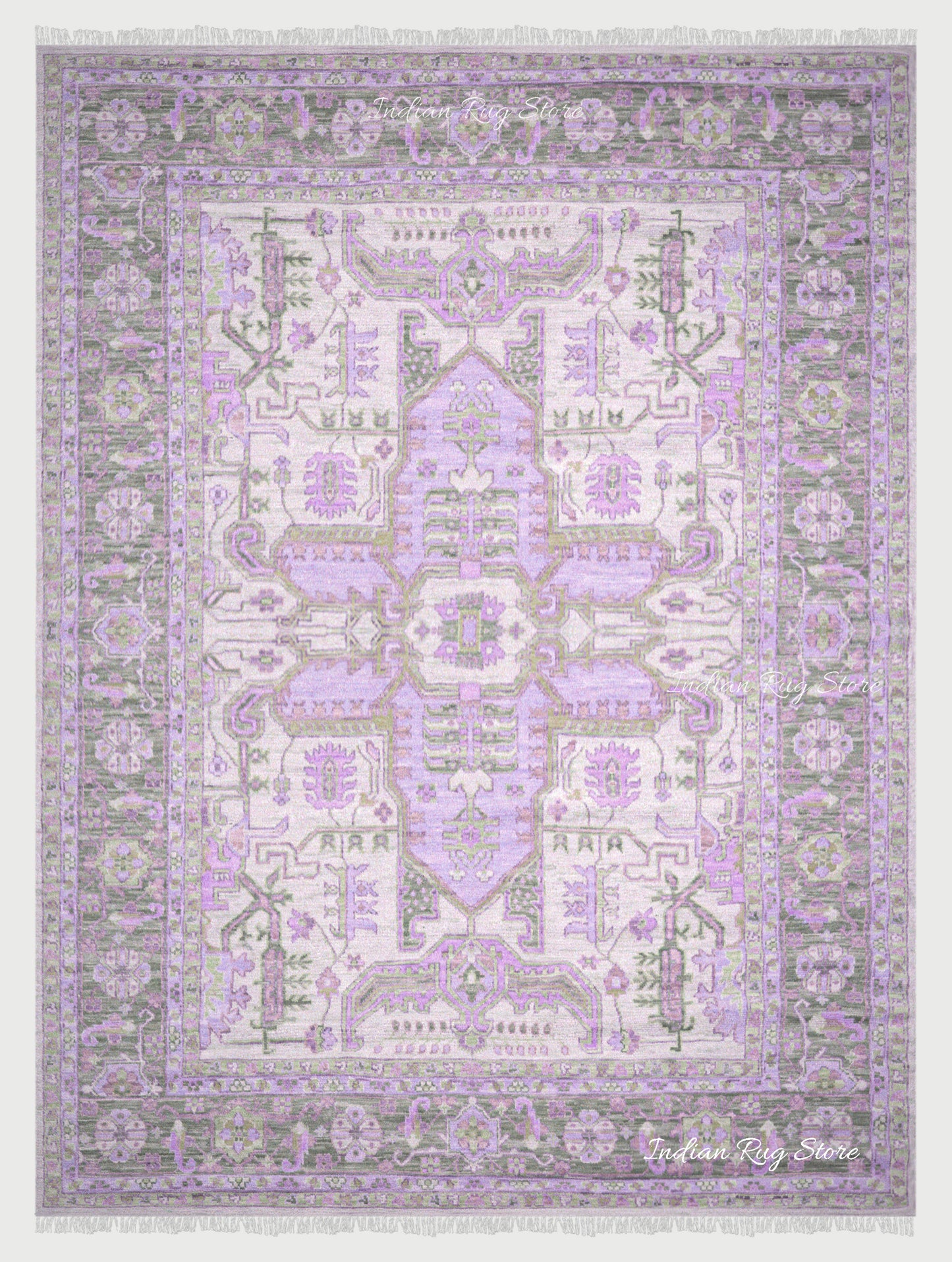 Natural Light Purple Wool Entrance Front Porch Area Rug