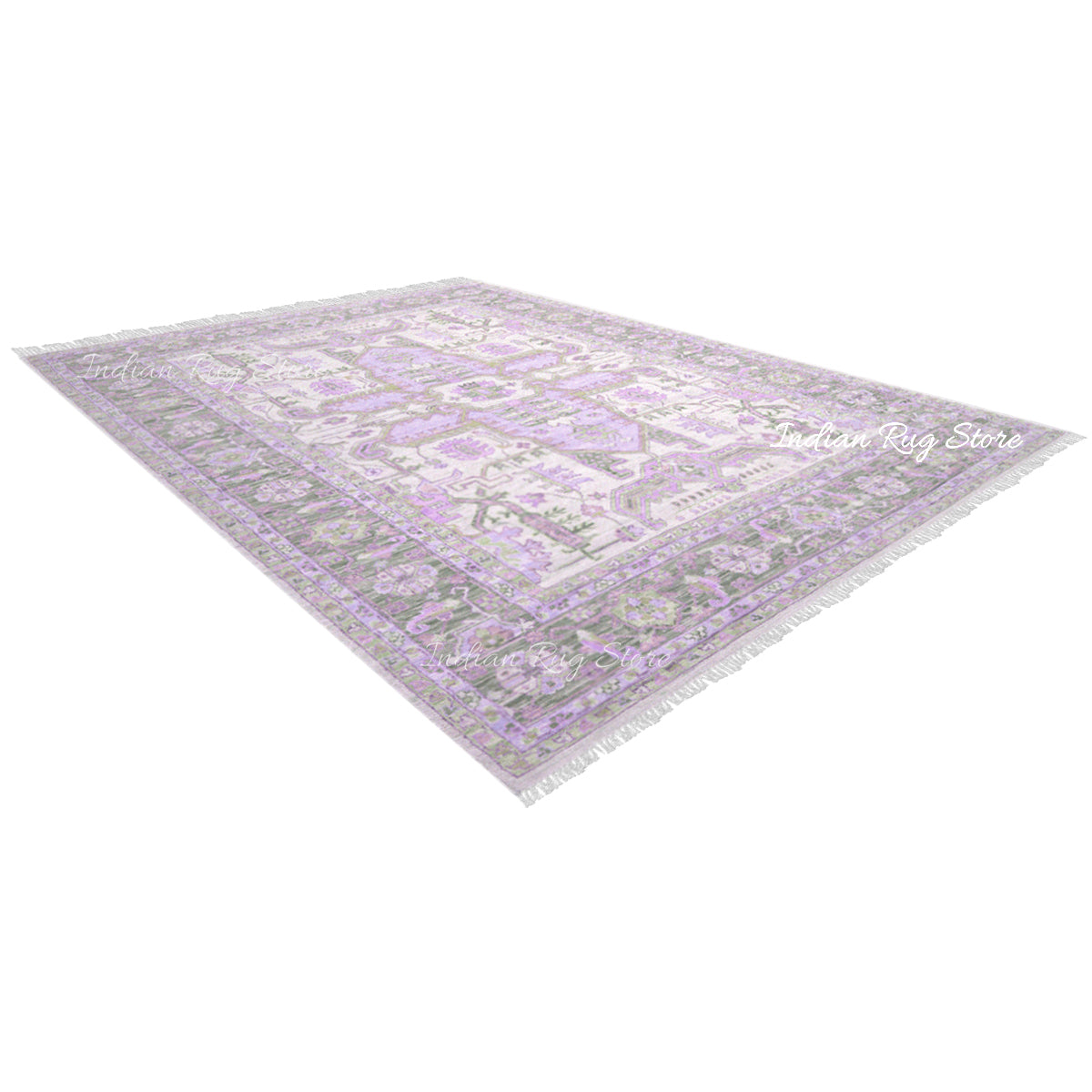 Natural Light Purple Wool Entrance Front Porch Area Rug