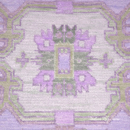 Natural Light Purple Wool Entrance Front Porch Area Rug