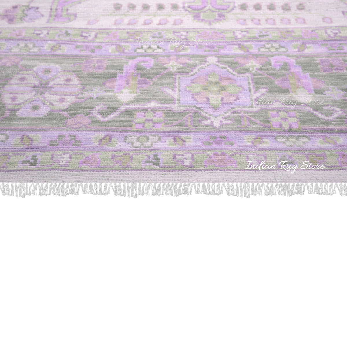 Natural Light Purple Wool Entrance Front Porch Area Rug