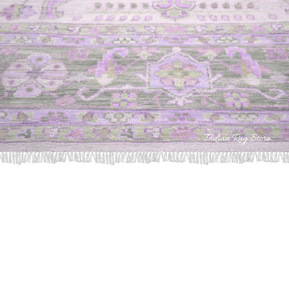 Natural Light Purple Wool Entrance Front Porch Area Rug