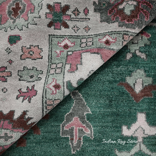 Tappeto moderno in lana Oushak annodato a mano grigio cenere per camera da letto IRSZ-103 Tappeto moderno in lana Oushak annodato a mano grigio cenere per camera da letto IRSZ-103