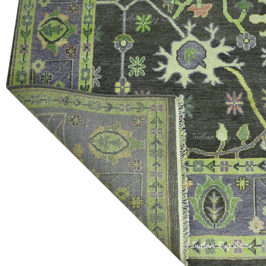 Tappeto moderno in lana Oushak annodato a mano grigio cenere per camera da letto IRSZ-103 Tappeto moderno in lana Oushak annodato a mano grigio cenere per camera da letto IRSZ-103