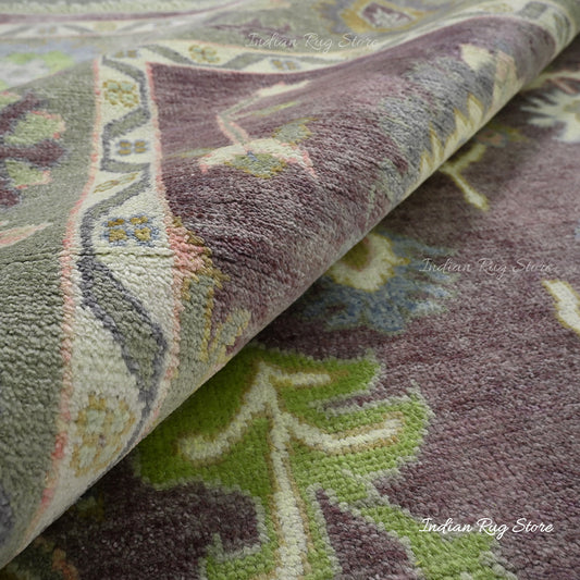 Tappeto moderno in lana Oushak annodato a mano grigio cenere per camera da letto IRSZ-103 Tappeto moderno in lana Oushak annodato a mano grigio cenere per camera da letto IRSZ-103