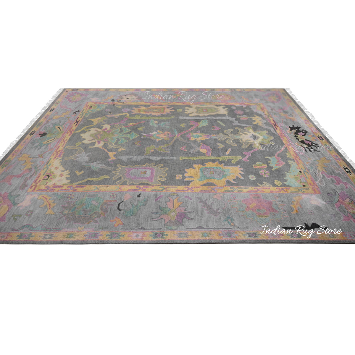 Hand Knotted Modern Oushak Bed Room Wool Rug