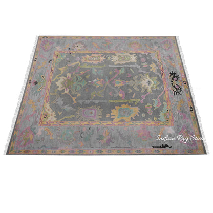 Hand Knotted Modern Oushak Bed Room Wool Rug