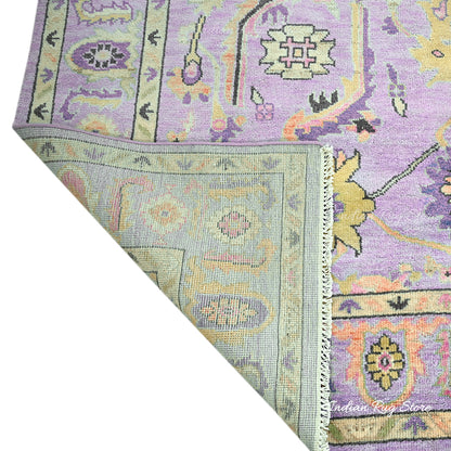 Hand Knotted Multicolor Oushak for Bedroom Rug