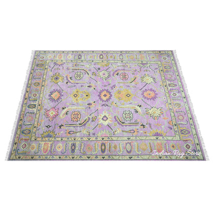 Hand Knotted Multicolor Oushak for Bedroom Rug