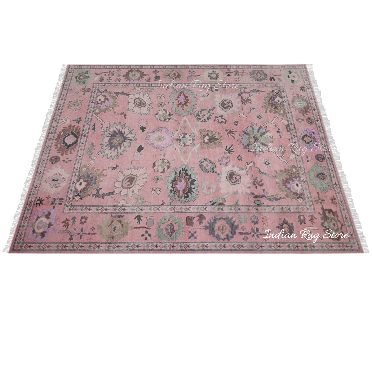 Beautiful Handmade Multicolor Oushak Wool Area Rug