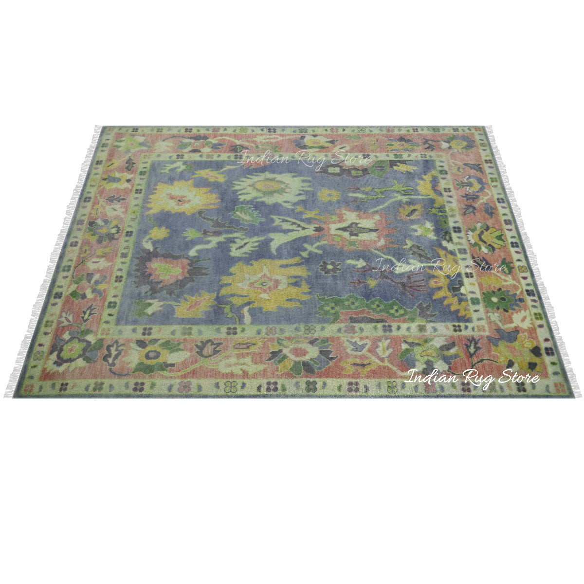 Hand Knotted Modern Oushak Bedroom Wool Area Rug