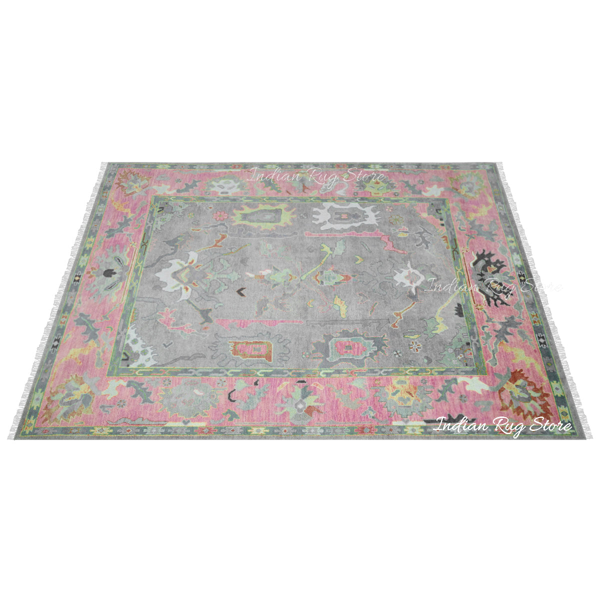 Bedroom Handmade Natural Wool Area Multicolor Rug