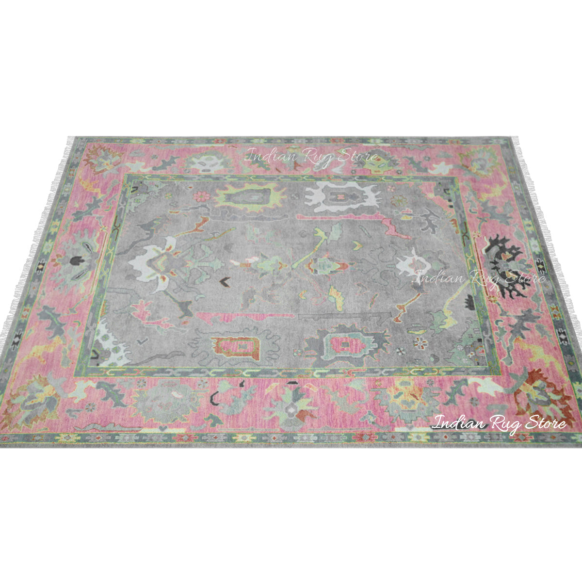 Bedroom Handmade Natural Wool Area Multicolor Rug