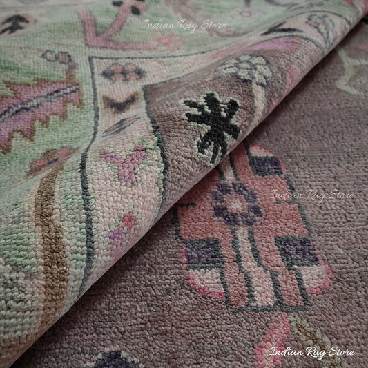 Tappeto moderno in lana Oushak annodato a mano grigio cenere per camera da letto IRSZ-103 Tappeto moderno in lana Oushak annodato a mano grigio cenere per camera da letto IRSZ-103