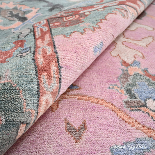 Tappeto moderno in lana Oushak annodato a mano grigio cenere per camera da letto IRSZ-103 Tappeto moderno in lana Oushak annodato a mano grigio cenere per camera da letto IRSZ-103