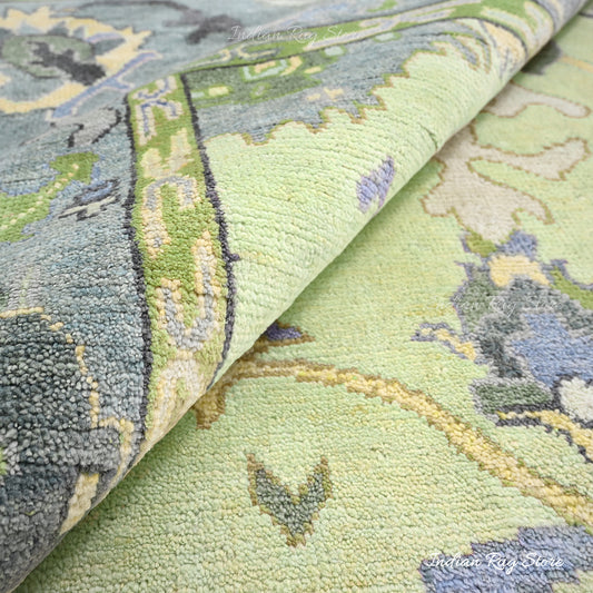 Tappeto moderno in lana Oushak annodato a mano grigio cenere per camera da letto IRSZ-103 Tappeto moderno in lana Oushak annodato a mano grigio cenere per camera da letto IRSZ-103