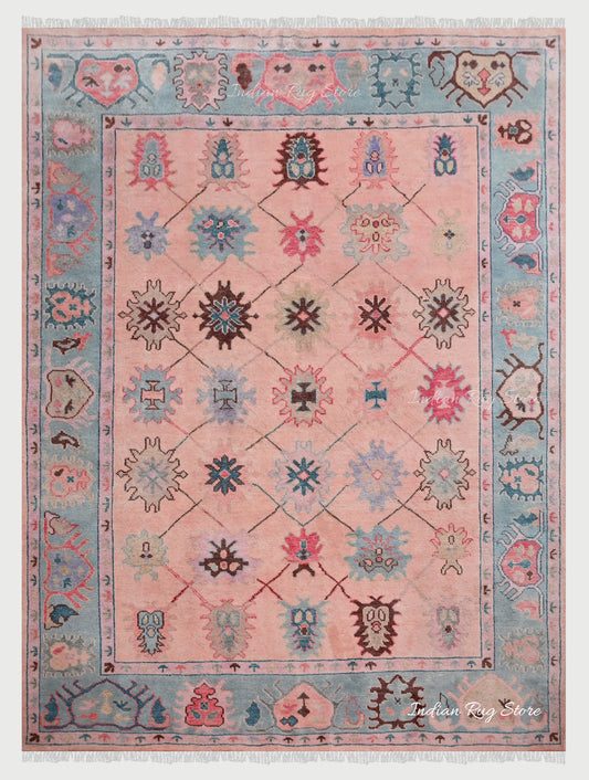 Handmade Multicolor Bedroom Turkish Wool Rug