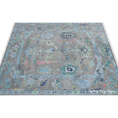 Hand Knotted Multicolor Wool Dining Room Rug