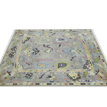 Multicolor Living Room Hand Knotted wool Area Rug