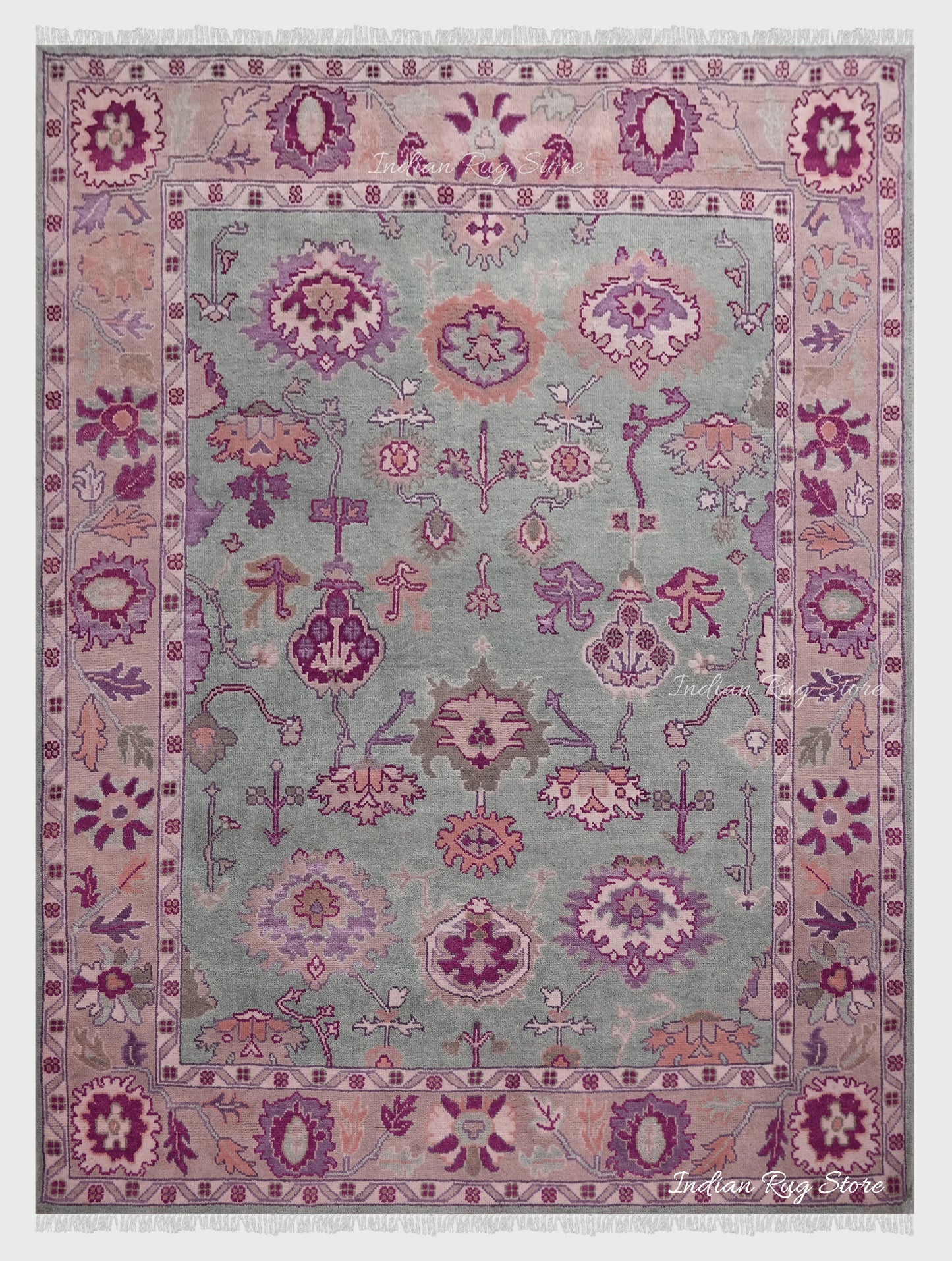 Hand Knotted wool Multicolor Living Room Area Rug