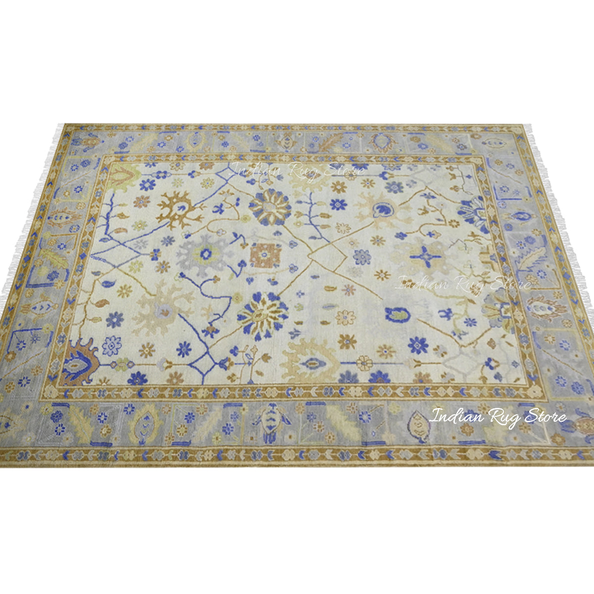 Hand Knotted Multicolor Wool Living Room Area Rug