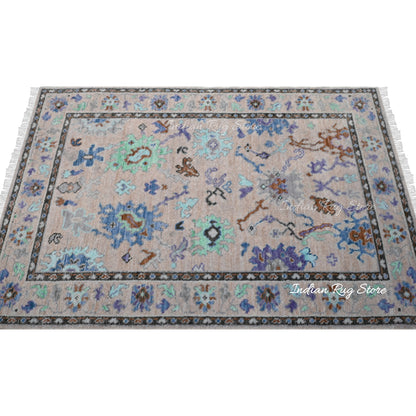 Hand Knotted Wool Multicolor Living Room Area Rug