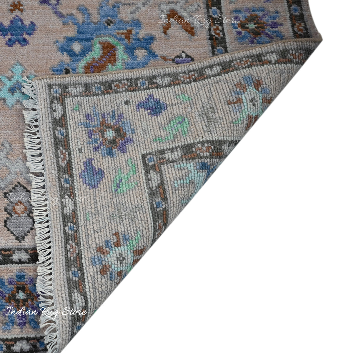 Hand Knotted Wool Multicolor Living Room Area Rug