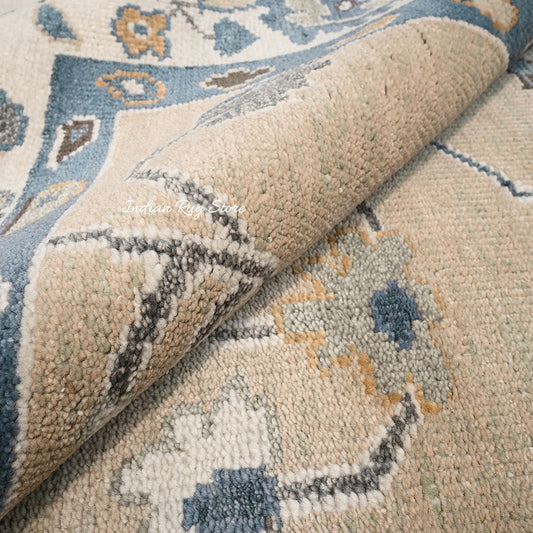 Tappeto moderno in lana Oushak annodato a mano grigio cenere per camera da letto IRSZ-103 Tappeto moderno in lana Oushak annodato a mano grigio cenere per camera da letto IRSZ-103