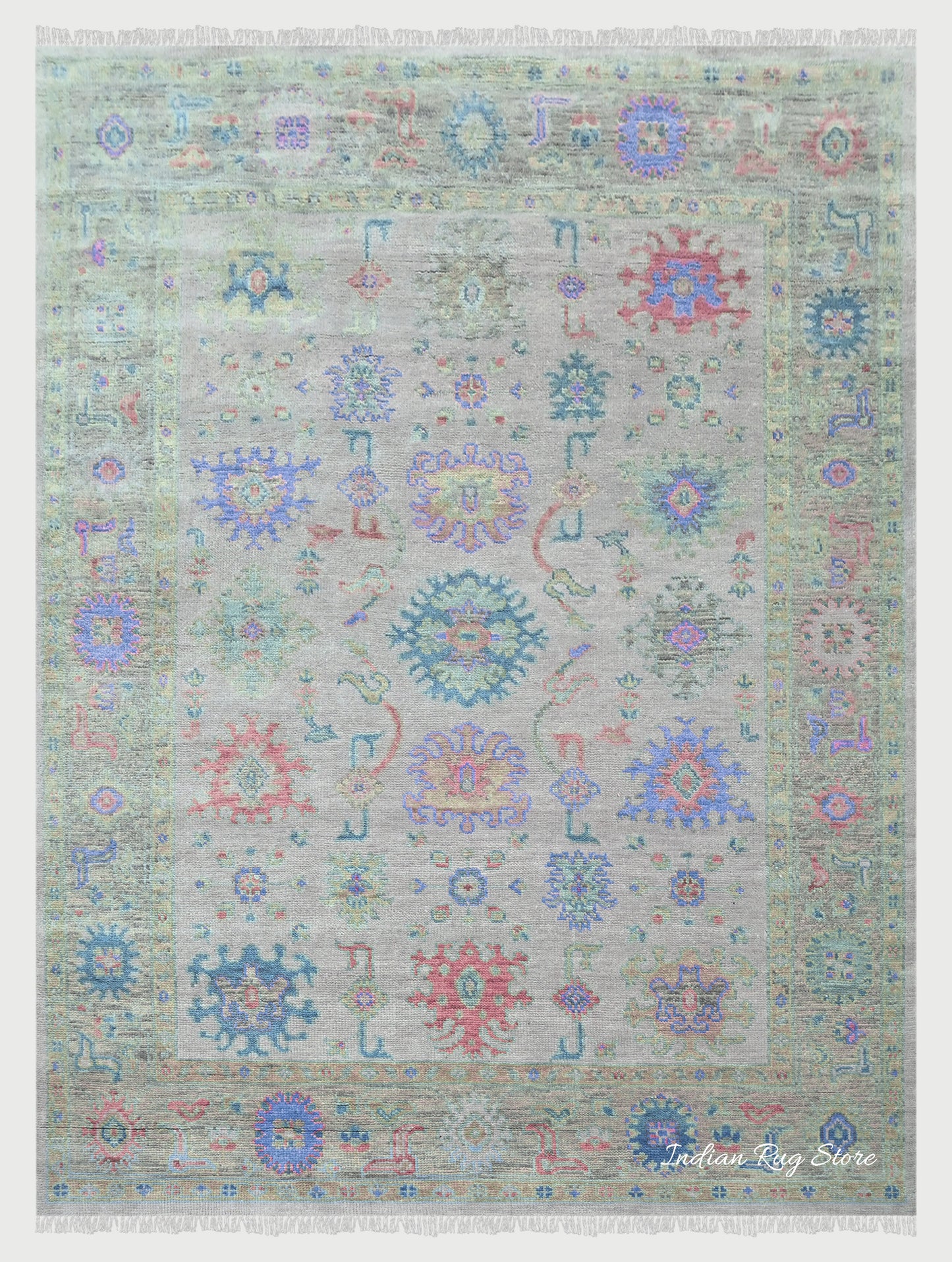 Bedroom Handmade Natural Wool Area Multicolor Rug