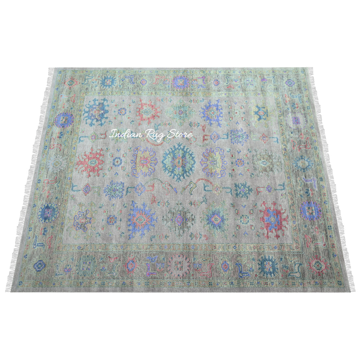 Bedroom Handmade Natural Wool Area Multicolor Rug