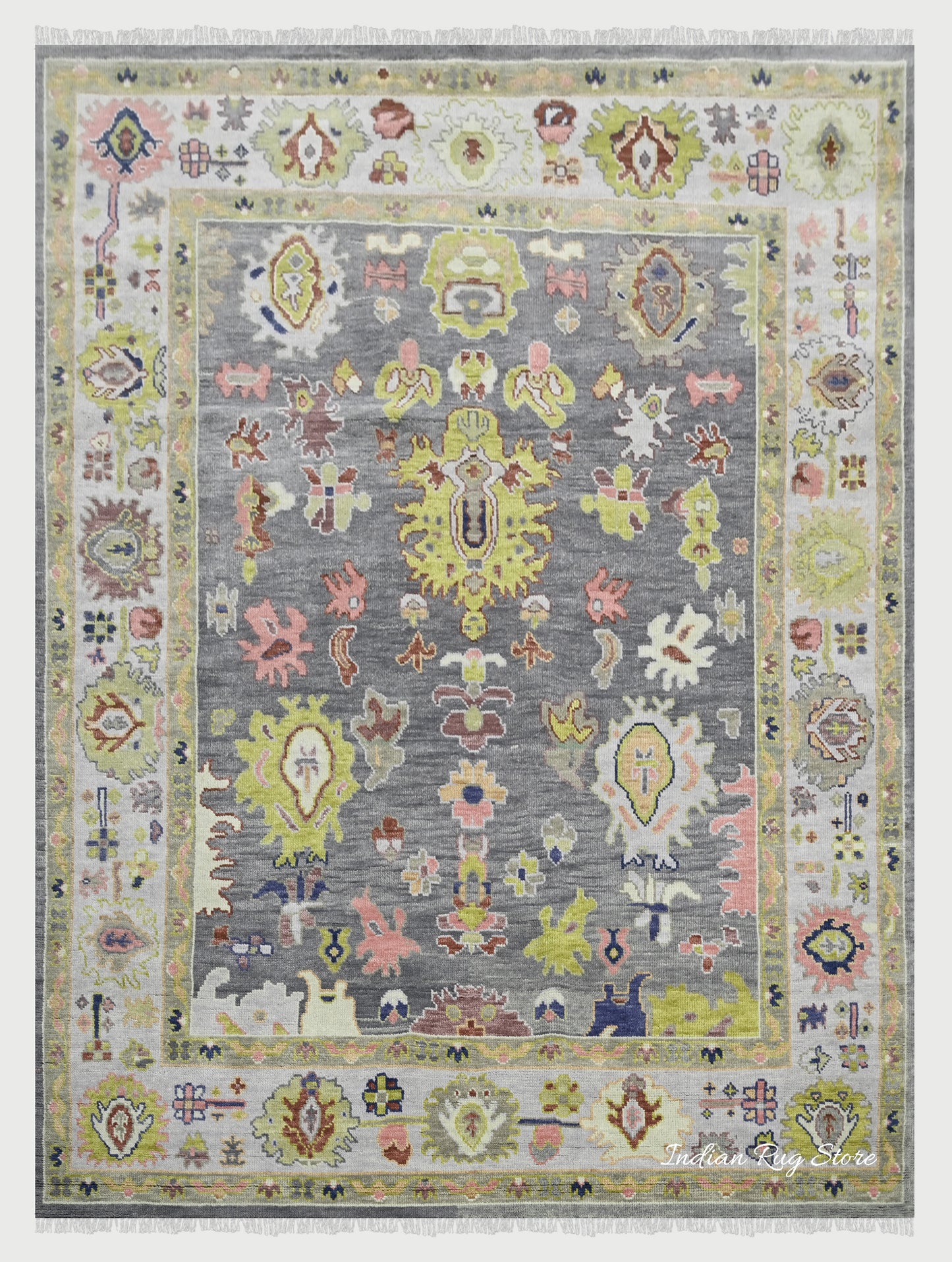 Hand Knotted Multicolor Oushak for Bedroom Balcony Rug