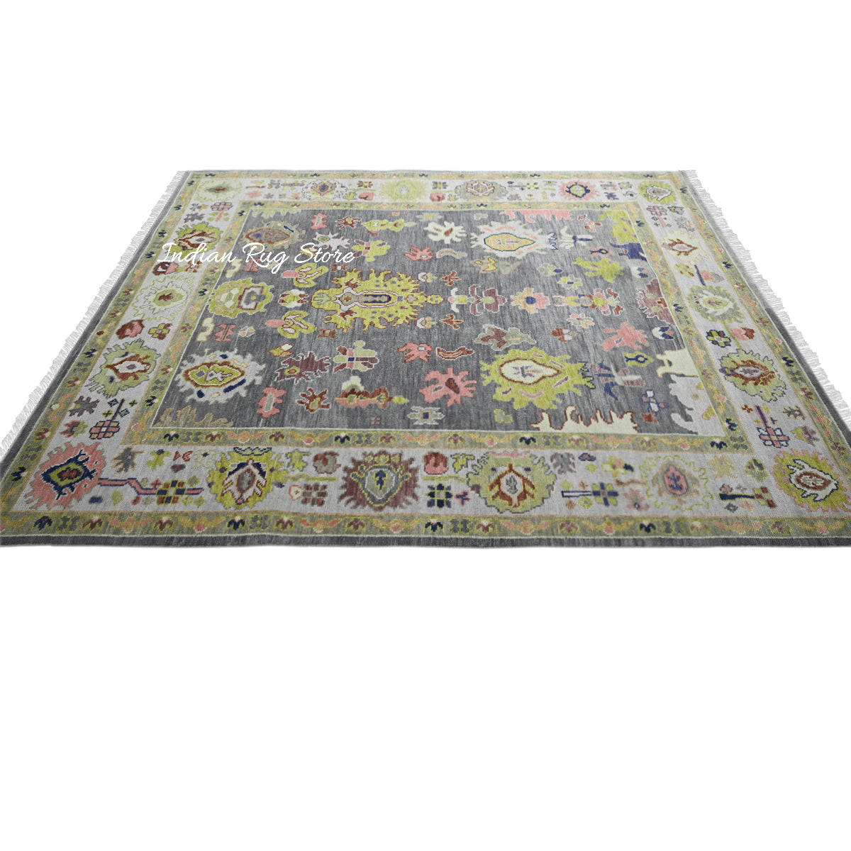 Hand Knotted Multicolor Oushak for Bedroom Balcony Rug