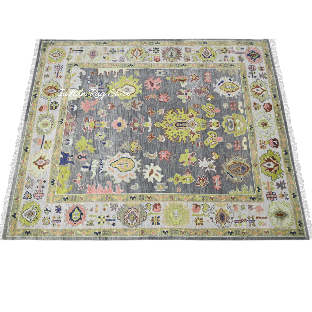 Hand Knotted Multicolor Oushak for Bedroom Balcony Rug