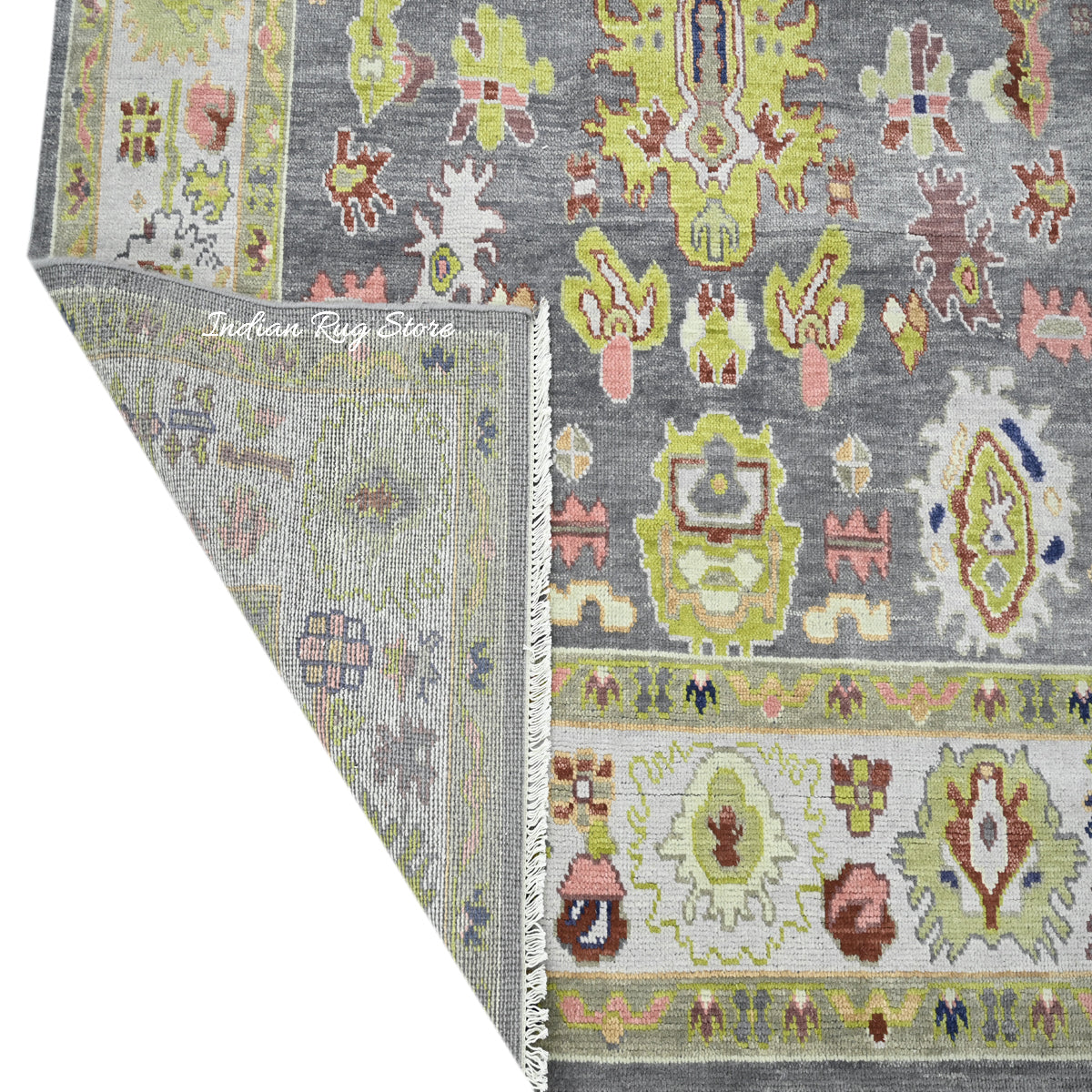 Hand Knotted Multicolor Oushak for Bedroom Balcony Rug