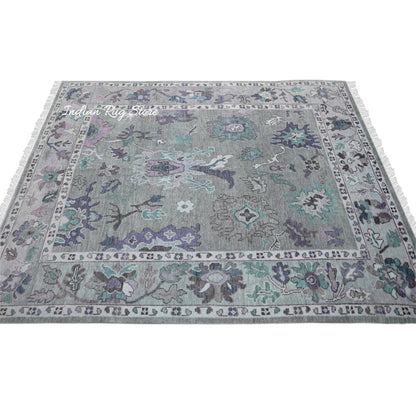 Indian Hand Knotted Modern Oushak Trendy Wool Rug