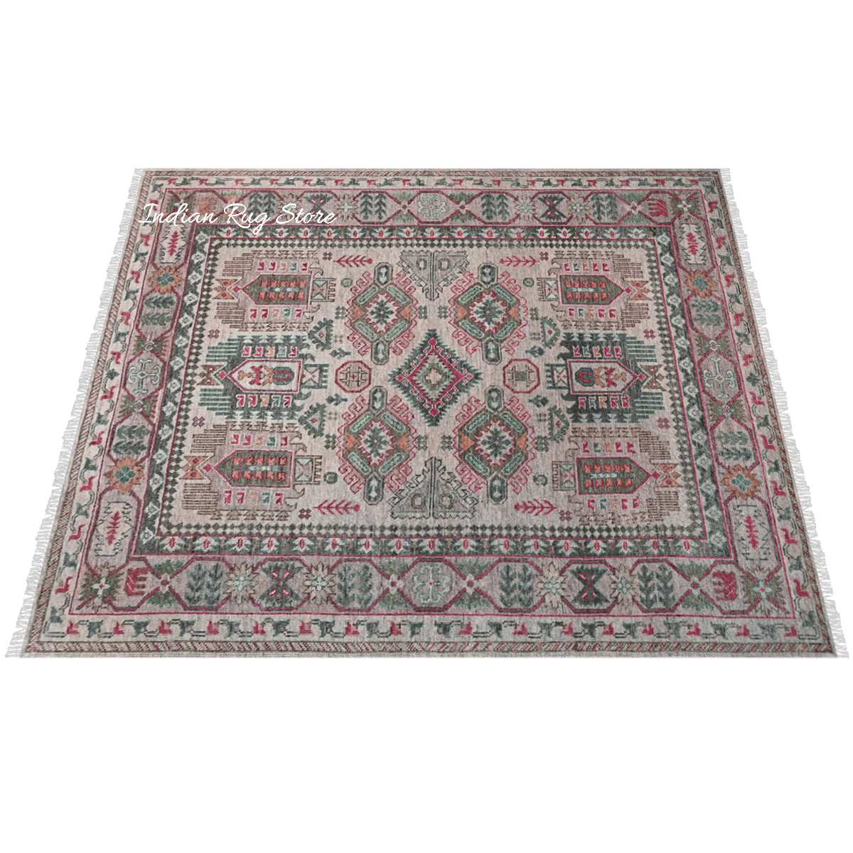 Indian Hand Knotted Modern Oushak Trendy Wool Rug