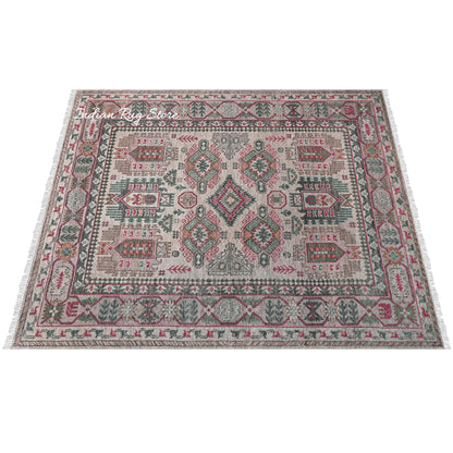 Indian Hand Knotted Modern Oushak Trendy Wool Rug