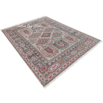 Indian Hand Knotted Modern Oushak Trendy Wool Rug