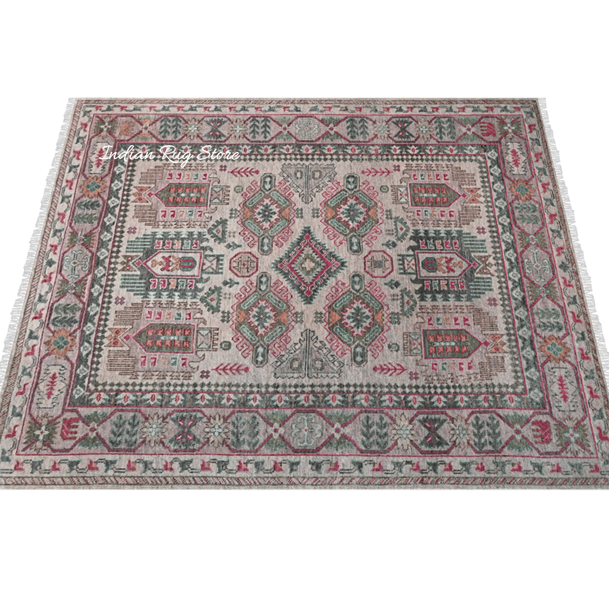 Indian Hand Knotted Modern Oushak Trendy Wool Rug