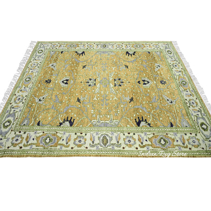 Hand Knotted Modern Oushak Area Wool Rug