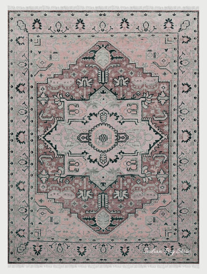 Hand Knotted Gray Modern Oushak Wool Rug