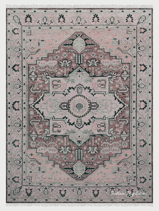 Hand Knotted Gray Modern Oushak Wool Rug