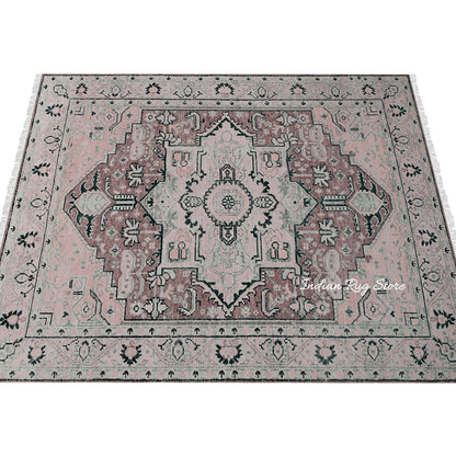 Hand Knotted Gray Modern Oushak Wool Rug