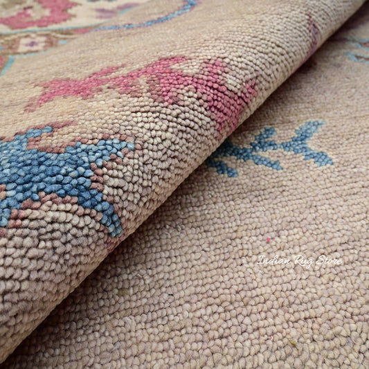 Tappeto moderno floreale Oushak annodato a mano grigio in lana per la decorazione murale IRSZ-121 Tappeto moderno floreale Oushak annodato a mano grigio in lana per la decorazione murale IRSZ-121