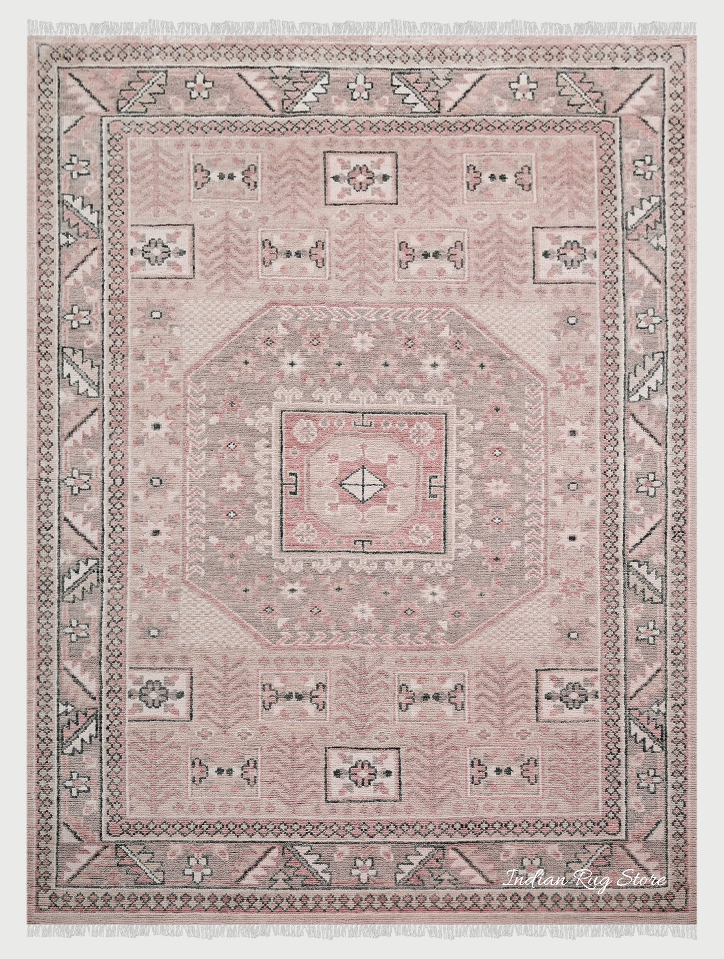 Hand Knotted Modern Brown Oushak Hotel Floor Wool Rug