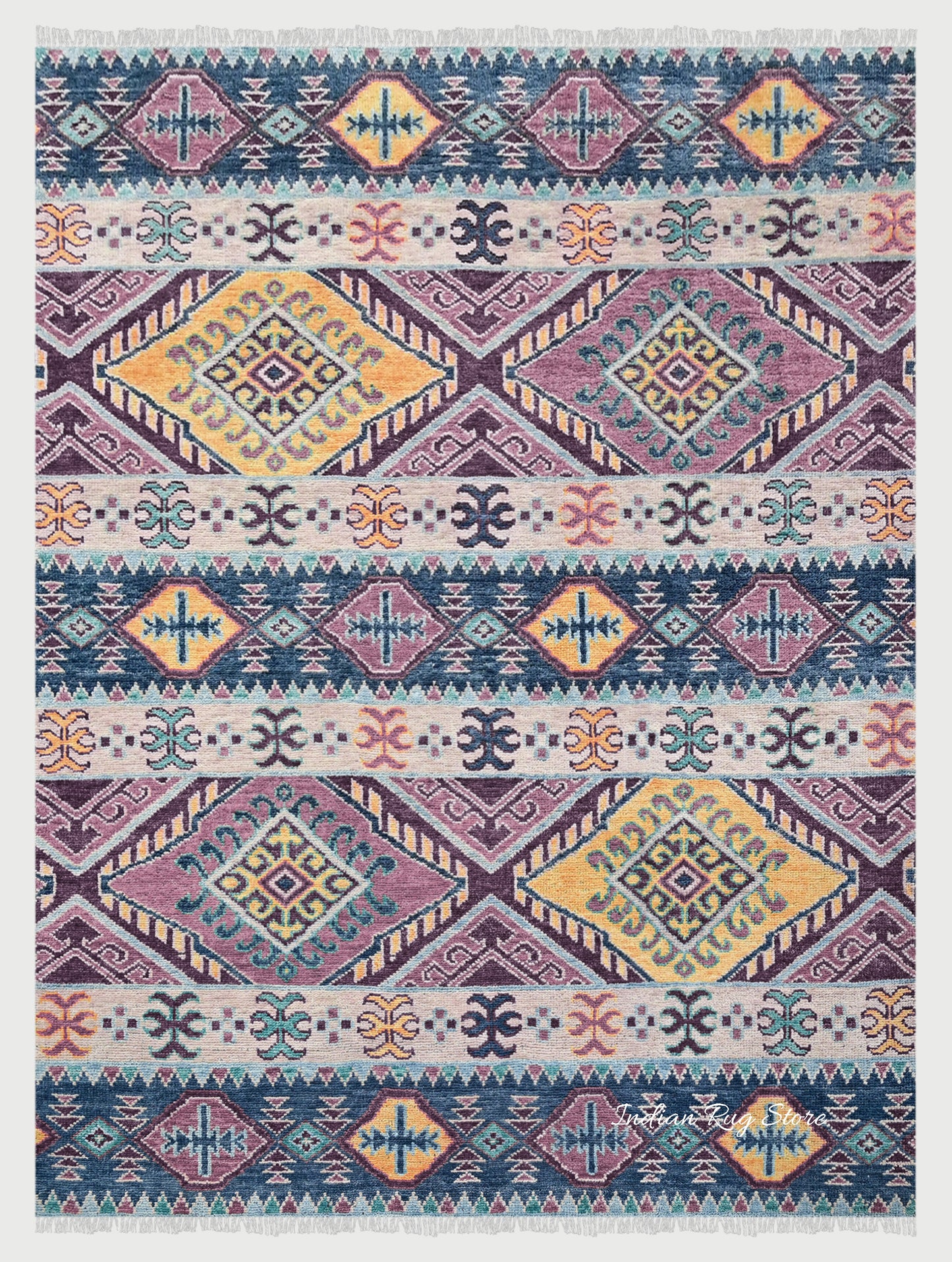 Modern Oushak Hand Knotted Tribal Design Wool Rug