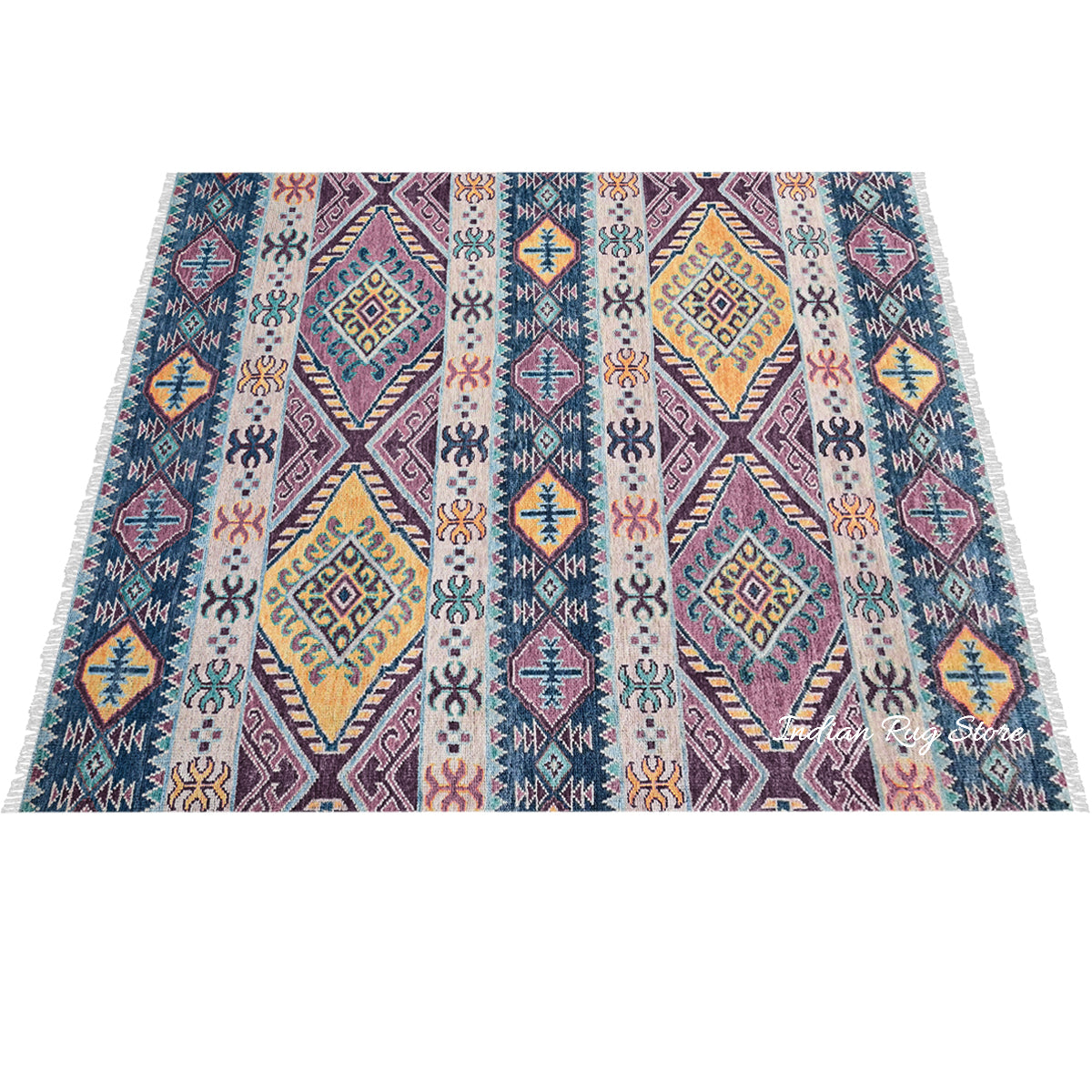 Modern Oushak Hand Knotted Tribal Design Wool Rug