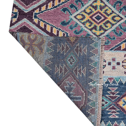 Modern Oushak Hand Knotted Tribal Design Wool Rug