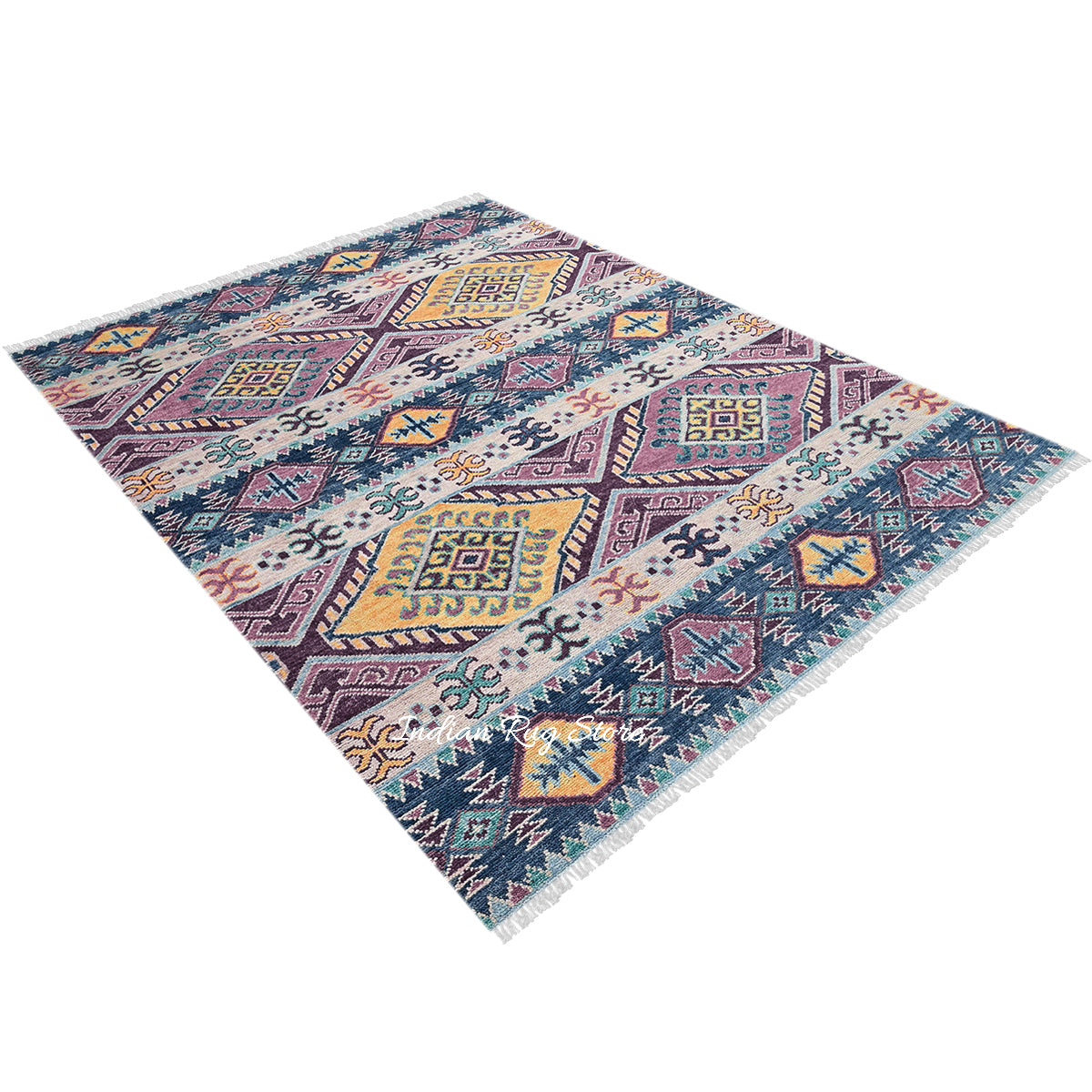 Modern Oushak Hand Knotted Tribal Design Wool Rug