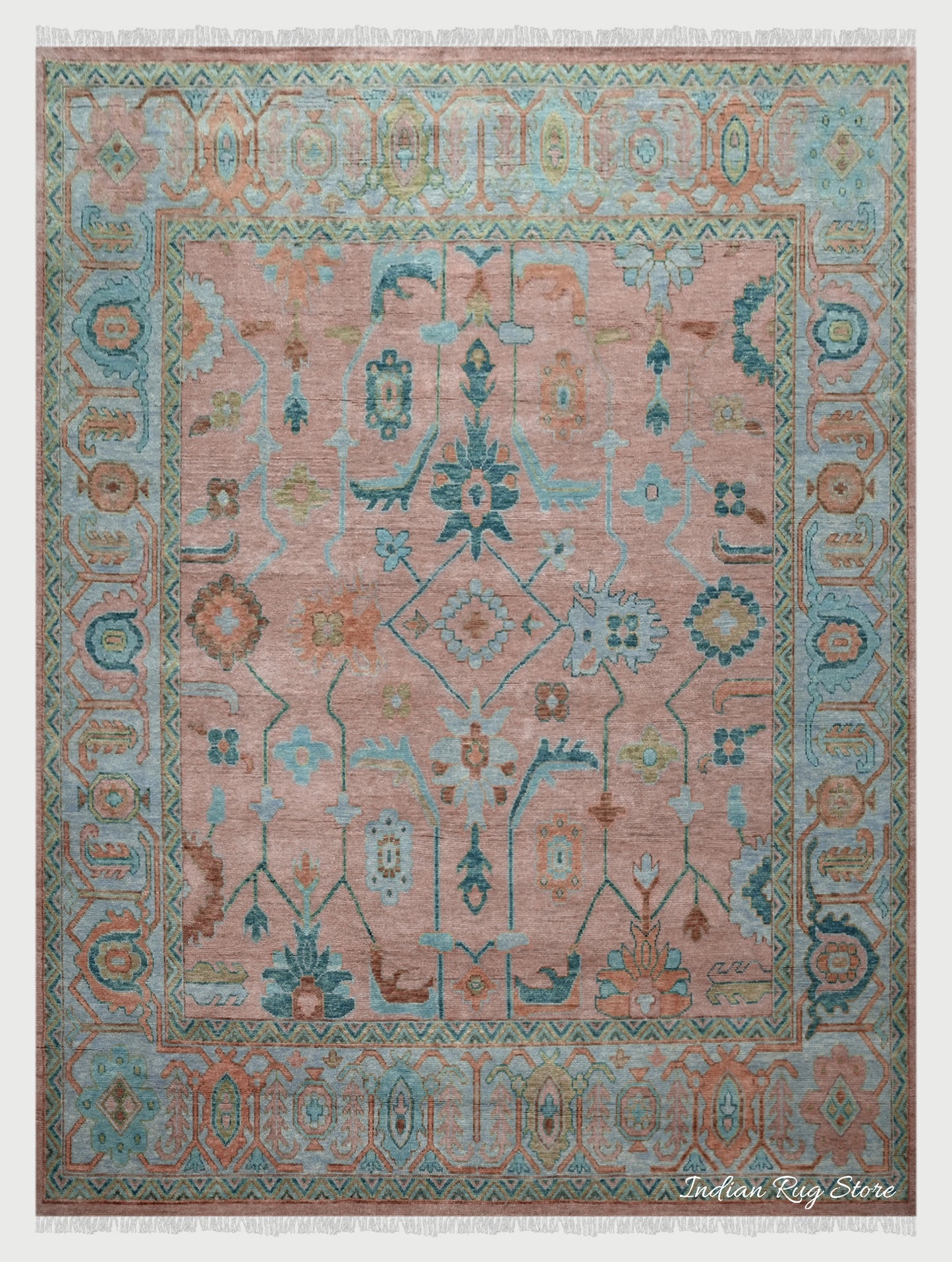 Hand Knotted Modern Home Decor Oushak Wool Rug